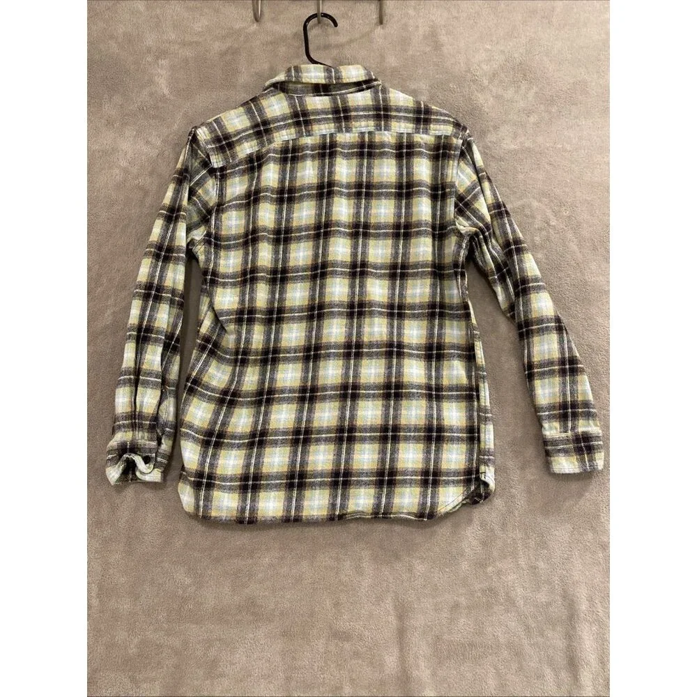 Levis Plaid Relaxed Fit Flannel Long Sleeve Button up Shirt‎ Men’s Sz S Green